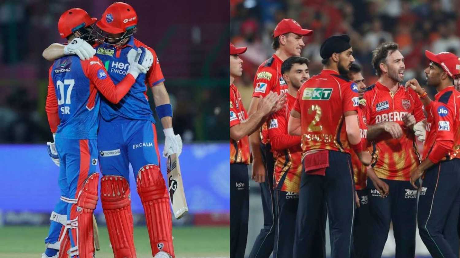 Delhi Capitals players celebrate a thrilling three-wicket win over Punjab Kings in a record IPL 2026 chase.