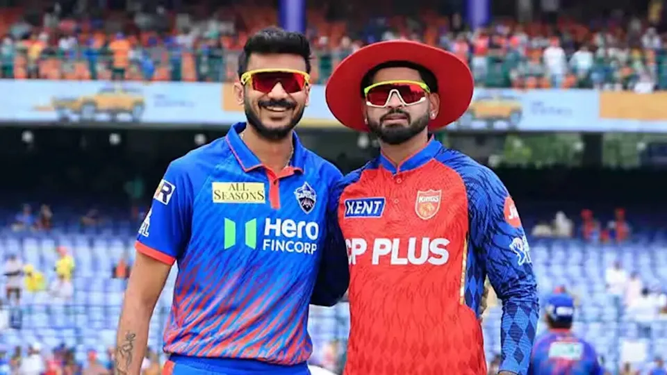 Punjab Kings and Delhi Capitals players in action with focus on probable playing XI and IPL stats.