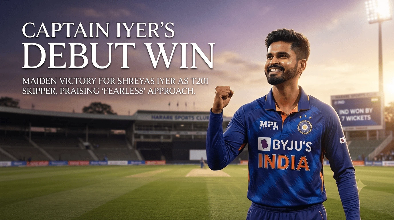 Captain Iyer's Debut Win: Shreyas Iyer Secures Maiden T20I Victory