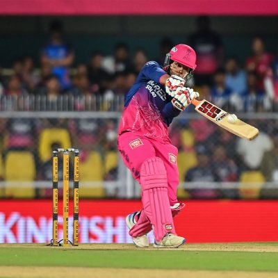 Rajasthan Royals celebrate a 27-run victory over Mumbai Indians in an IPL 2026 match