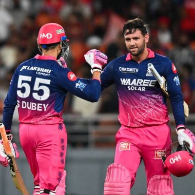 Rajasthan Royals batters Vaibhav Sooryavanshi and Ferreira play explosive knocks while chasing 223 against Punjab Kings in IPL 2026.